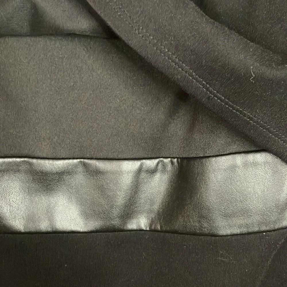 Bailey 44 little black dress with faux leather waist detail mesh back - Picture 3 of 13